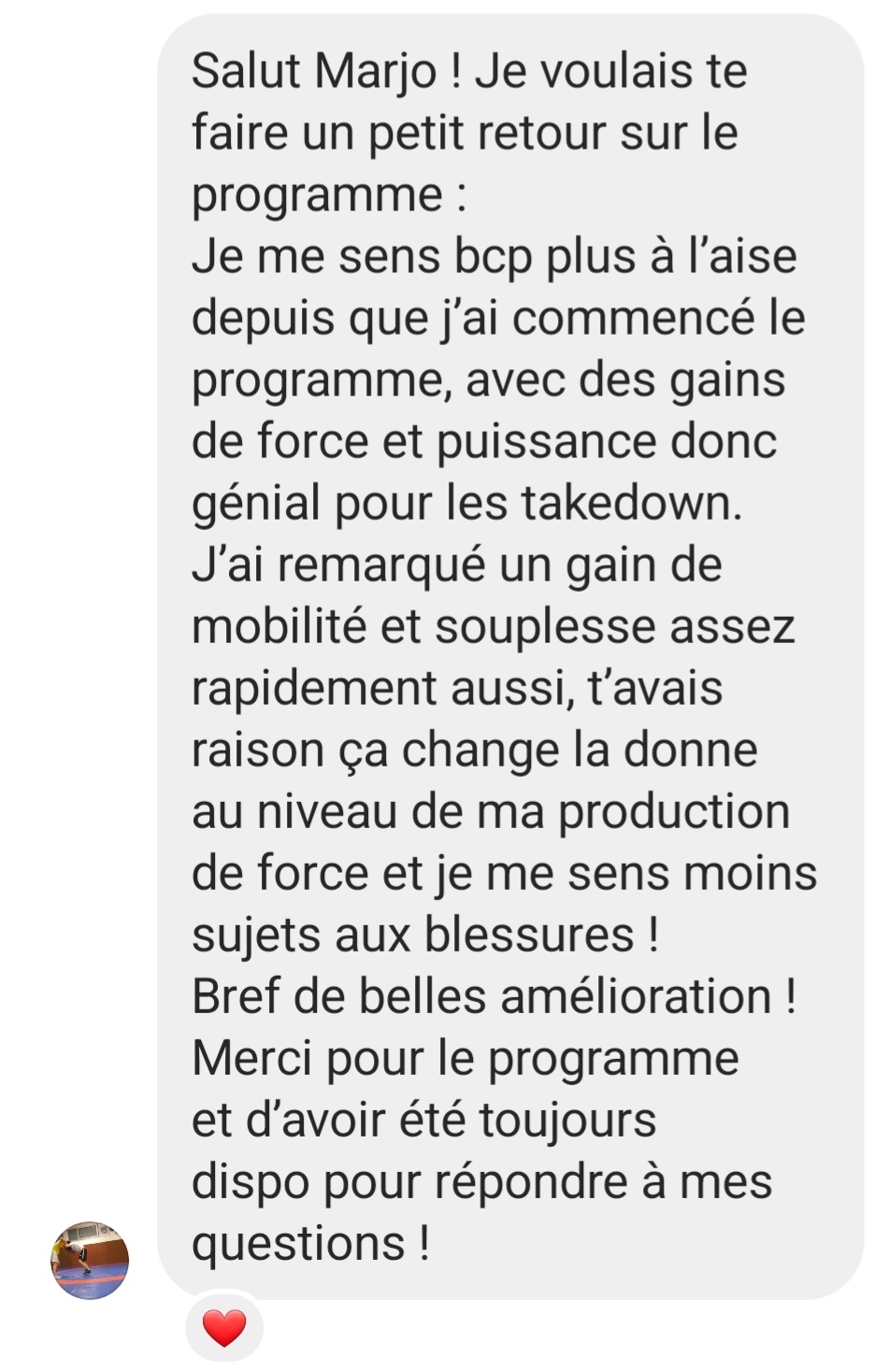Avis programme de préparation physique Boxe anglaise